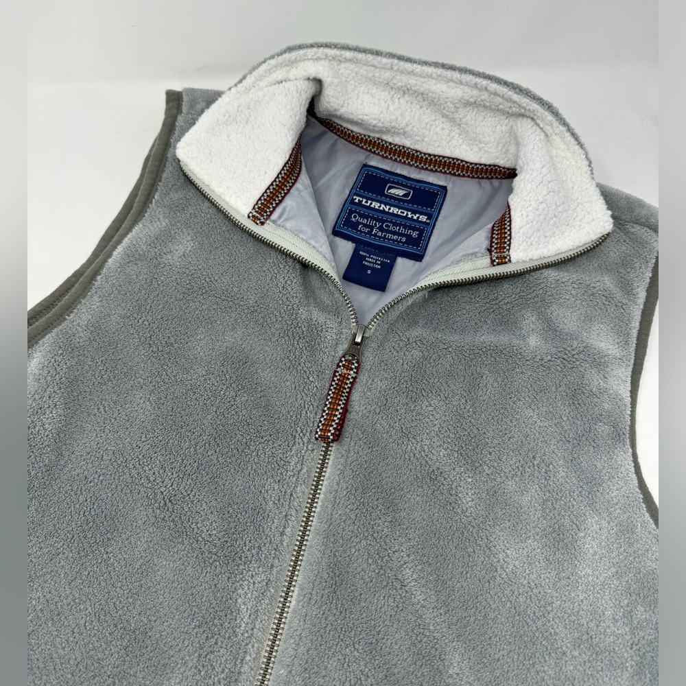 Turnrows Quality Clothing for Farmers Full Zip Soft Fleece Vest Gray Men’s Sm X6